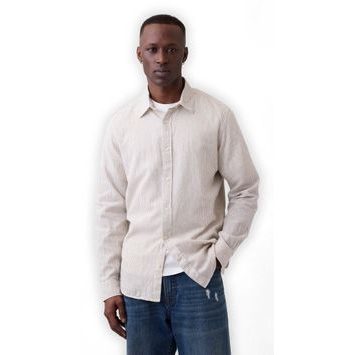 GAP 887952-06 Košile z lněné směsi Standard Fit Béžová