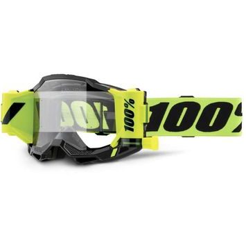 100% ACCURI 2 FORECAST Goggle Neon Yellow - Clear Lens