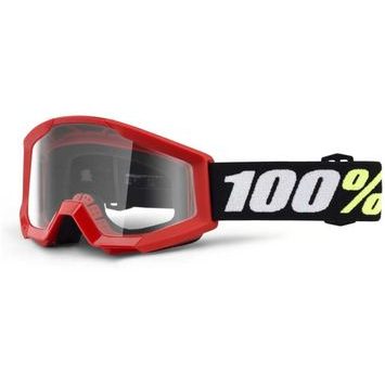 100% STRATA MINI Goggle Red - Clear Lens