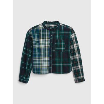 GAP 484117-00 Dětská kostkovaná košile Zelená