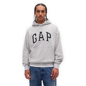 GAP 823104-05 Oversize mikina s logem Extra Heavyweight Unisex Šedá