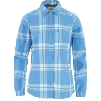 FJÄLLRÄVEN Övik Lite Flannel Shirt W Ultramarine-Chalk White