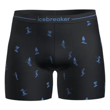 ICEBREAKER M Mer 150 Anatomica Boxers Ski Day BLACK/AOP