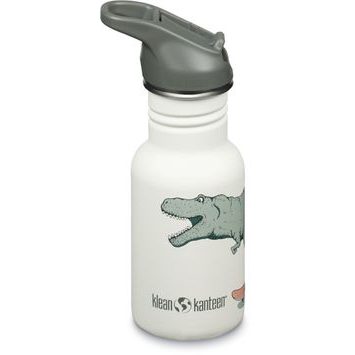 KLEAN KANTEEN Kid Classic Narrow 12oz (w/Flip Seal Sport Cap) - dino skate 355 ml