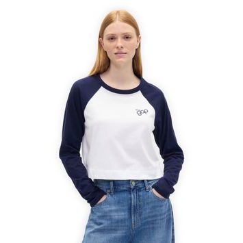 GAP 846969-00 Crop tričko s logem Tmavě modrá