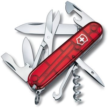 VICTORINOX CLIMBER, 91 mm, červený transparentní, blister