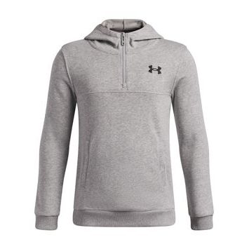 UNDER ARMOUR RIVAL LW 1/4 ZIP HOODIE-GRY