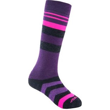 SENSOR PONOŽKY SLOPE MERINO dětské černá/růžová/fialová