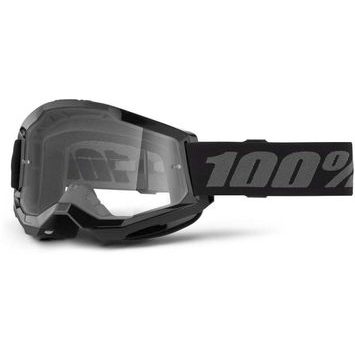 100% STRATA 2 JUNIOR Goggle Black - Clear Lens