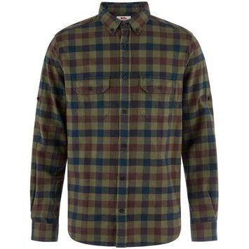FJÄLLRÄVEN Skog Relaxed Shirt M Laurel Green-Dark Navy