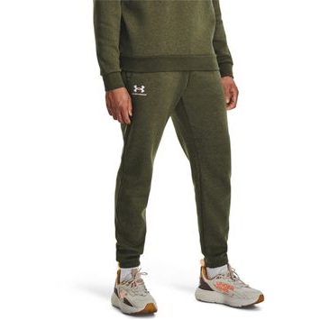 UNDER ARMOUR Essential Fleece Jogger, Marine OD Green / White
