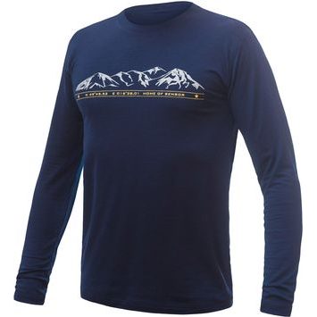 SENSOR MERINO ACTIVE PT MOUNTAINS pánské triko dl.rukáv deep blue
