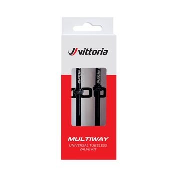 VITTORIA Multiway tubeless valve alloy black 40mm (2 pcs)