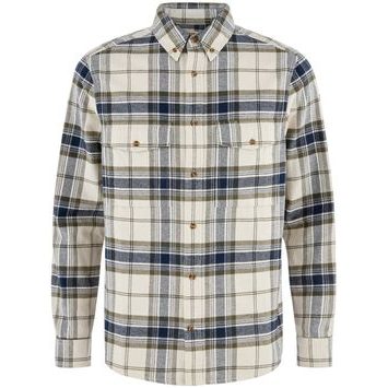 FJÄLLRÄVEN Övik Twill Shirt M Chalk White-Dark Navy