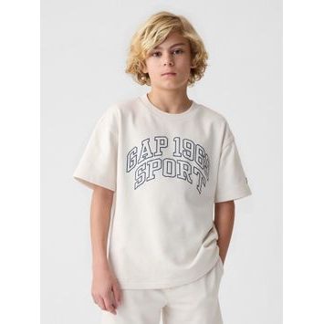 GAP 432540-00 Dětské tričko GAP 1969 SPORT Béžová