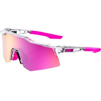 100% SPEEDCRAFT XS - Polished Translucent Grey - Purple Multilayer Mirror Lens