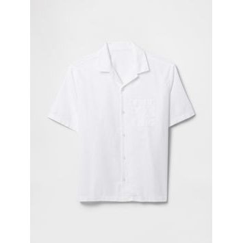 GAP Lněná košile Bílá