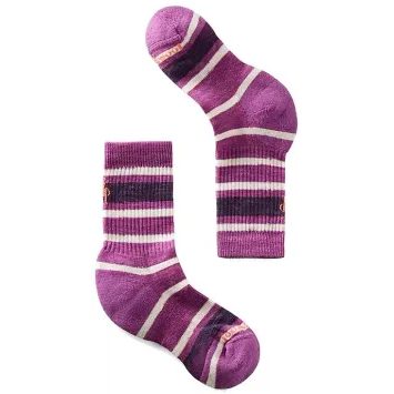 SMARTWOOL K HIKE LC STRIPED CREW, meadow mauve