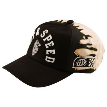 TROY LEE DESIGNS UNSTRUCTURED CURVED SNAPBACK FINISH LINE BLACK / PUMICE
