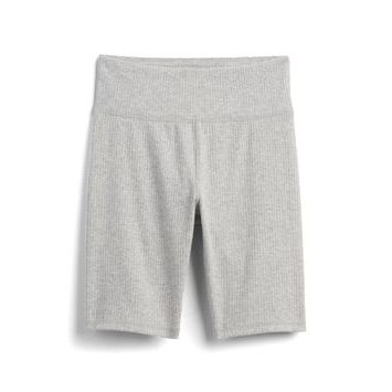 GAP Dívčí žebrované biker shorts Šedá