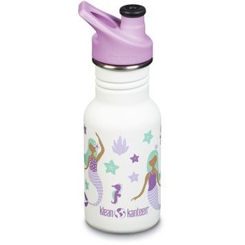 KLEAN KANTEEN Kid Classic Narrow 12oz (w/Kid Sport Cap) - Mermaids 355 ml