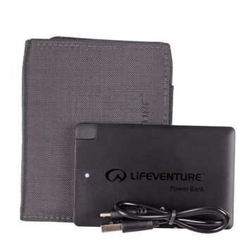 LIFEVENTURE RFiD Charger Wallet Recycled; grey