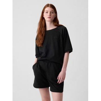 GAP 416419-02 Mikina s krátkým rukávem Černá