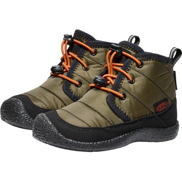 KEEN HOWSER II CHUKKA WP CHILDREN dark olive/gold flame