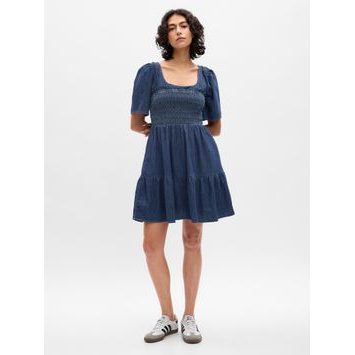 GAP 739659-00 Džínové mini šaty Tmavě modrá