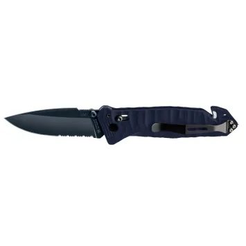 TB OUTDOOR CAC S200 FRENCH BLUE BLADE Textured G10 Blue Handle -Pouch - Fork Pointed Tip