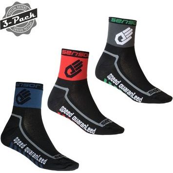 SENSOR PONOŽKY 3-PACK RACE LITE HAND černá/červená/tm.modrá