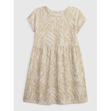 GAP 801377-07 Dětské vzorované šaty Béžová