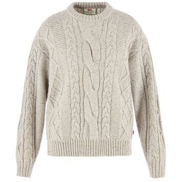 FJÄLLRÄVEN Övik Cable Knit W Chalk White