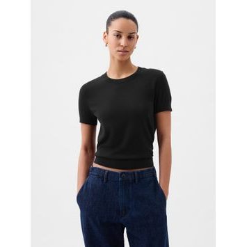 GAP 854755-04 Krátký svetr CashSoft Černá