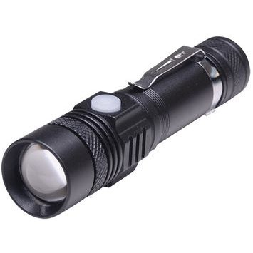 SOLIGHT WN33 LED nabíjecí svítilna s cyklo držákem, 400lm, zoom, Li-Ion