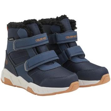 COLOR KIDS Boots W. Velcro, WP-Vintage Indigo