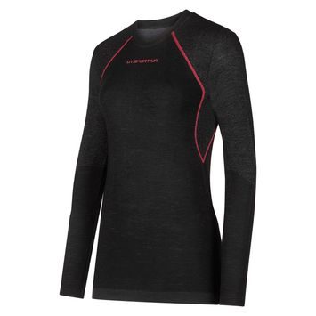 LA SPORTIVA Wool40 Aero Longsleeve W Black/Hibiscus
