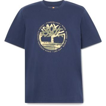 TIMBERLAND Tree Logo Lake House Graphic Tee Peacoat