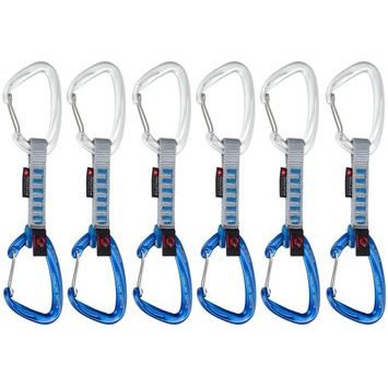 MAMMUT Crag Wire 10 cm Indicator 6-Pack Quickdraws, Silver-Ultramarine