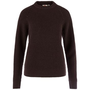 FJÄLLRÄVEN Övik Waffle Knit W Black Oak