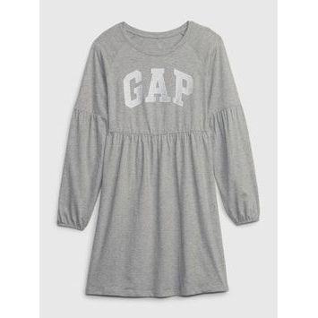 GAP 793146-01 Dětské šaty s logem Šedá