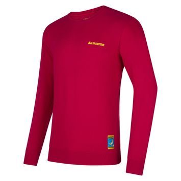 LA SPORTIVA Climbing on the Moon Sweatshirt M, Fucsia/Giallo