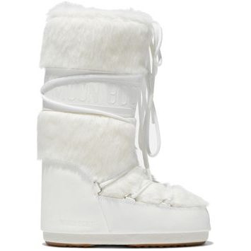 MOON BOOT ICON FAUX FUR OPTICAL WHITE