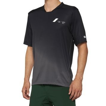 100% CELIUM Short Sleeve Jersey Black/Charcoal