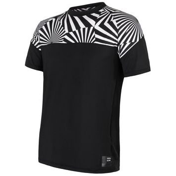 SENSOR COOLMAX IMPRESS pánské triko kr.rukáv černá/geometry