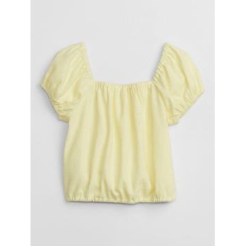 GAP 603195-01 Dětský top s krátkým rukávem Žlutá