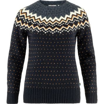 FJÄLLRÄVEN Övik Knit Sweater W Dark Navy