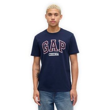 GAP 797710-00 Tričko Everyday Soft Czechia Tmavě modrá