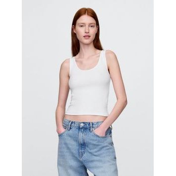 GAP 769626-07 Crop tílko Bílá