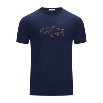 ACLIMA LightWool 140 Tee Salmon M's Navy Blazer